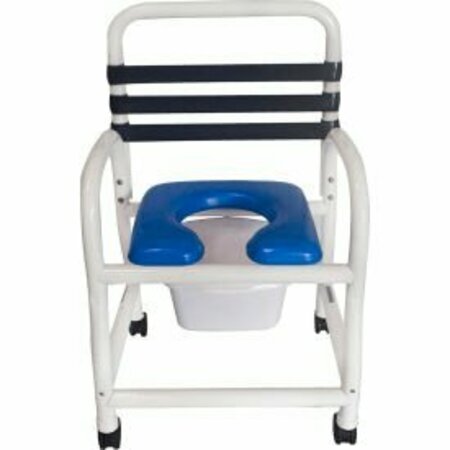 MOR-MEDICAL INTERNATIONAL Mor Medical International Deluxe Shower Commode Chair, Removable Soft Seat, 385 lb. Capacity DNE-385-3TWL